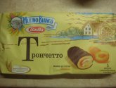 Мини-рулет бисквитный Barilla Mulino Bianco "Трончетто" абрикосовый в глазури