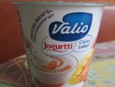 Йогурт Valio двухслойный "Персик-Манго"